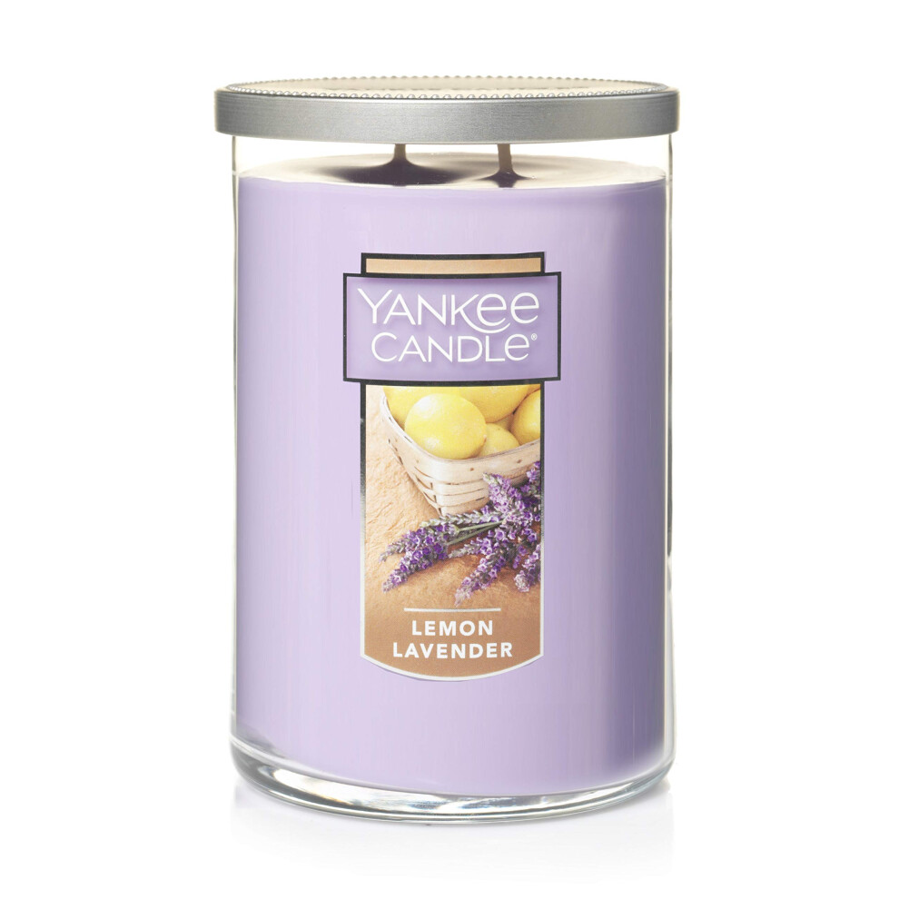 Yankee Candle Lemon Lavender Scented Classic 22Oz Large Tumbler 2-Wick Candle Over 75 Hours Of Burn Time Ideal For Home Decor Or Gifts
