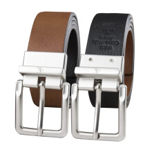 Ceinture r  versible en cuir Calvin Klein pour gar  on, beige/noir, taille M
