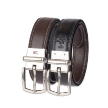 Tommy Hilfiger Jongens' Omkeerbare Dress Belt, Bruin/Zwart Logo, Groot
