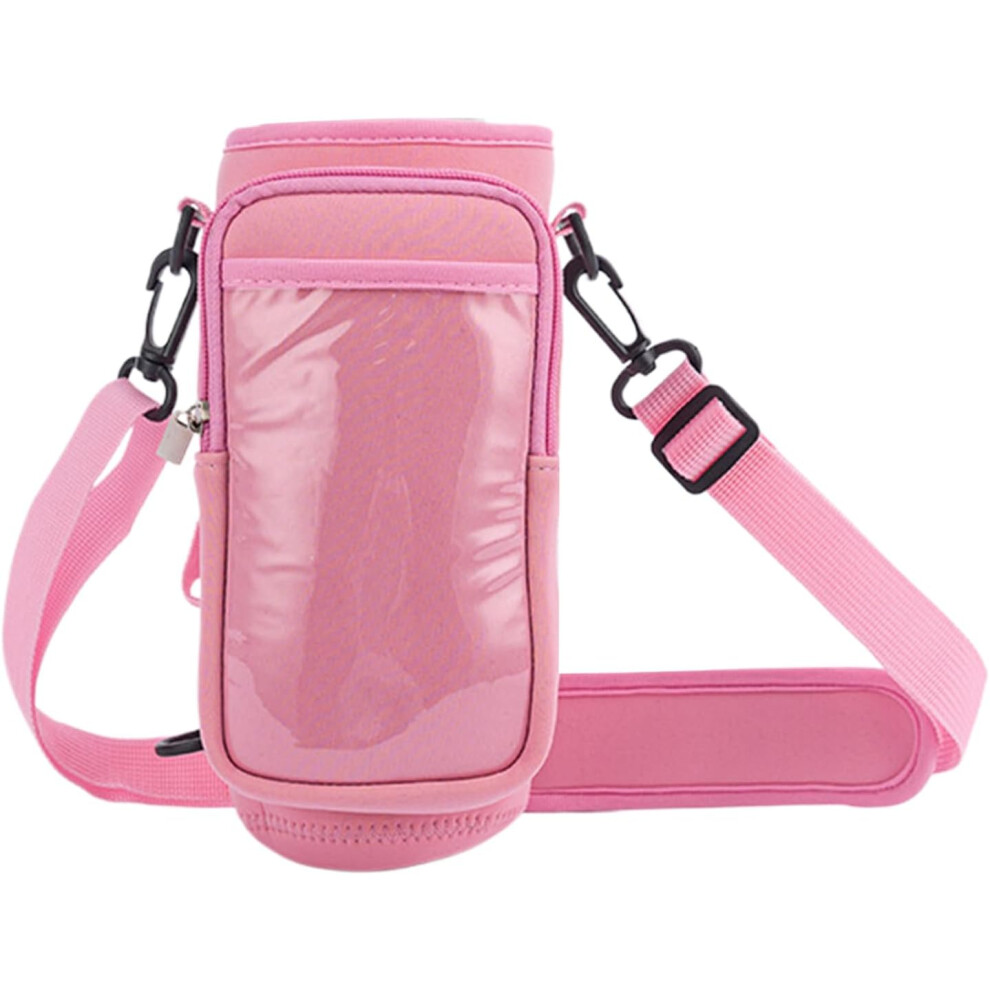 (Pink) Magnetic Gym Bag Women - Bottle Sling Bag | Gym Accessories Organizer Carrier Holder with Shoulder Strap for Work and Sports Keep Your Items Off The D