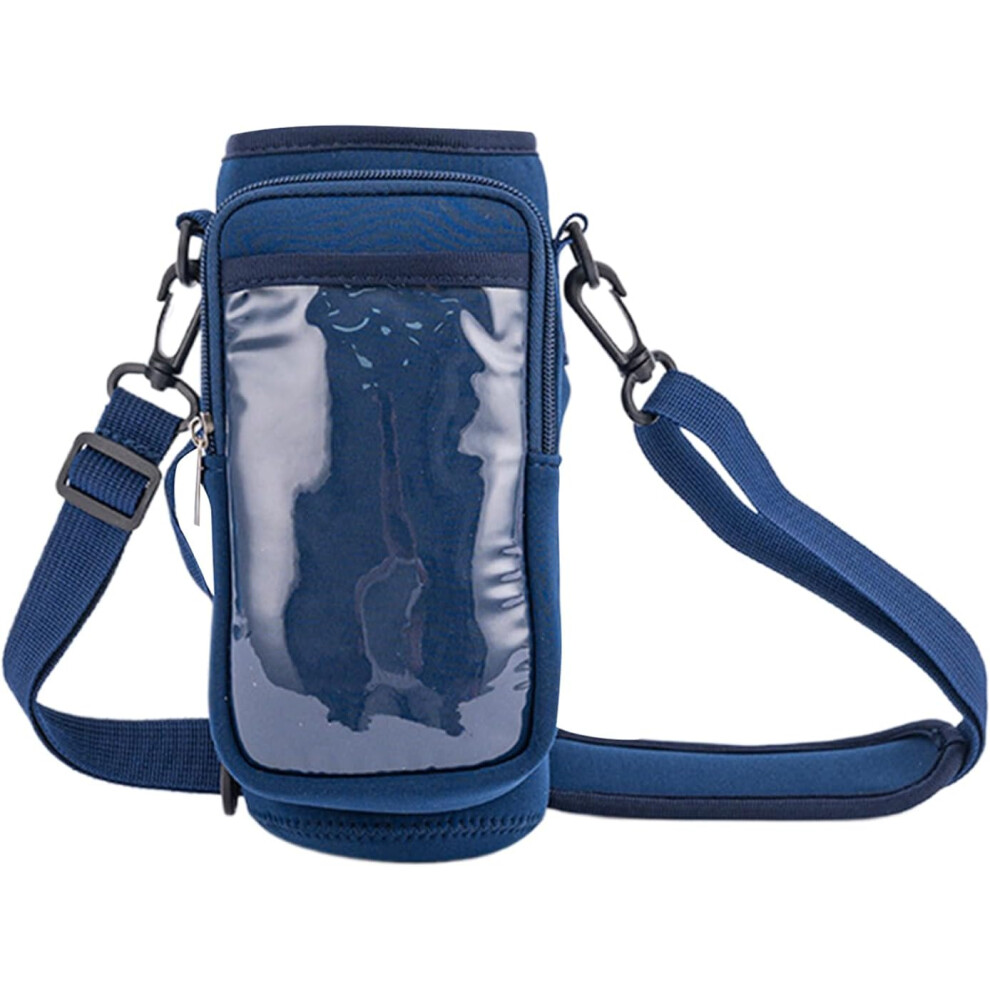 (Navy Blue) Magnetic Gym Bag Women - Bottle Sling Bag | Gym Accessories Organizer Carrier Holder with Shoulder Strap for Work and Sports Keep Your Items Off The D