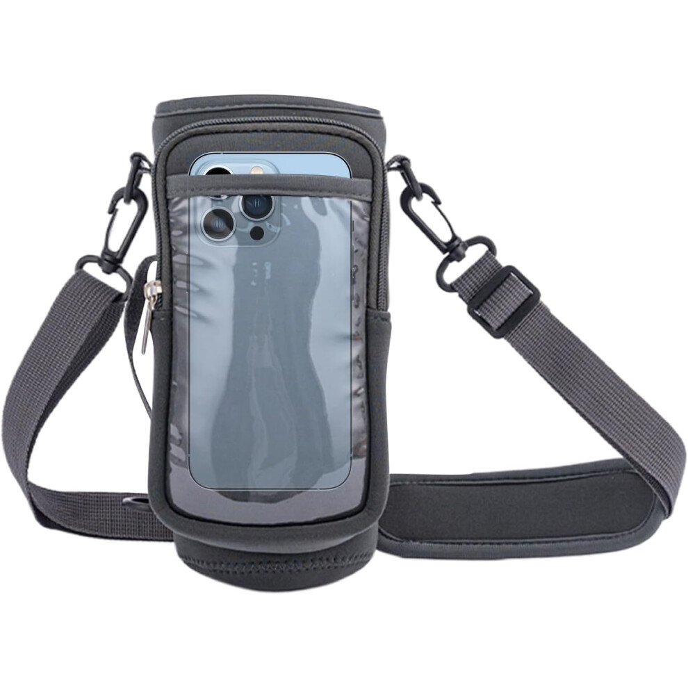 (Black) Magnetic Gym Bag Women - Bottle Sling Bag | Gym Accessories Organizer Carrier Holder with Shoulder Strap for Work and Sports Keep Your Items Off The D