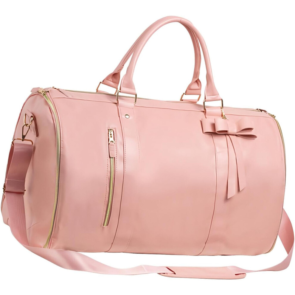 (Pink) Convertible Garment Bag Carry | Carry Convertible Garment Duffle Bag,Carry Garment Bags, Suitcase Suit Travel Bags, Convertible Travel Duffel f