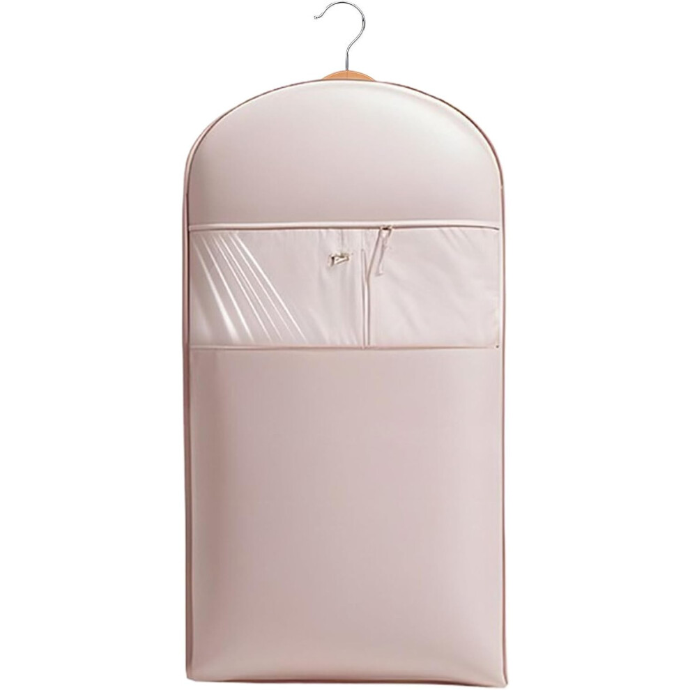 (110cm, Pink) Garment Bag For Suit - Suit Bags,Self-compression Hanger Protector Organizer Dust-Proof Transparent Storage For Down Jacket Dance Closet