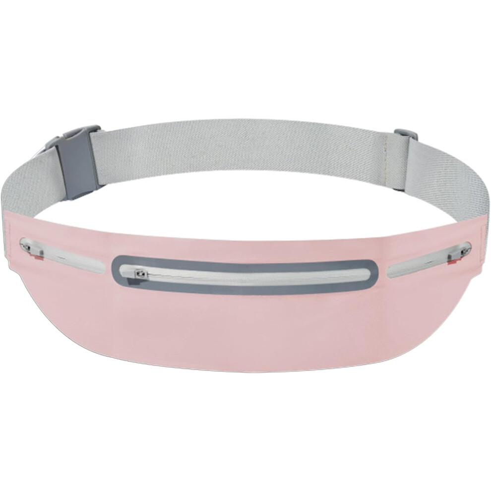(Pink) Waist Fanny Pack - Running Fanny Pack for Phone,Multifunctional Belt Pouch for Climbing Camping Jogging Traveling Dog Walking