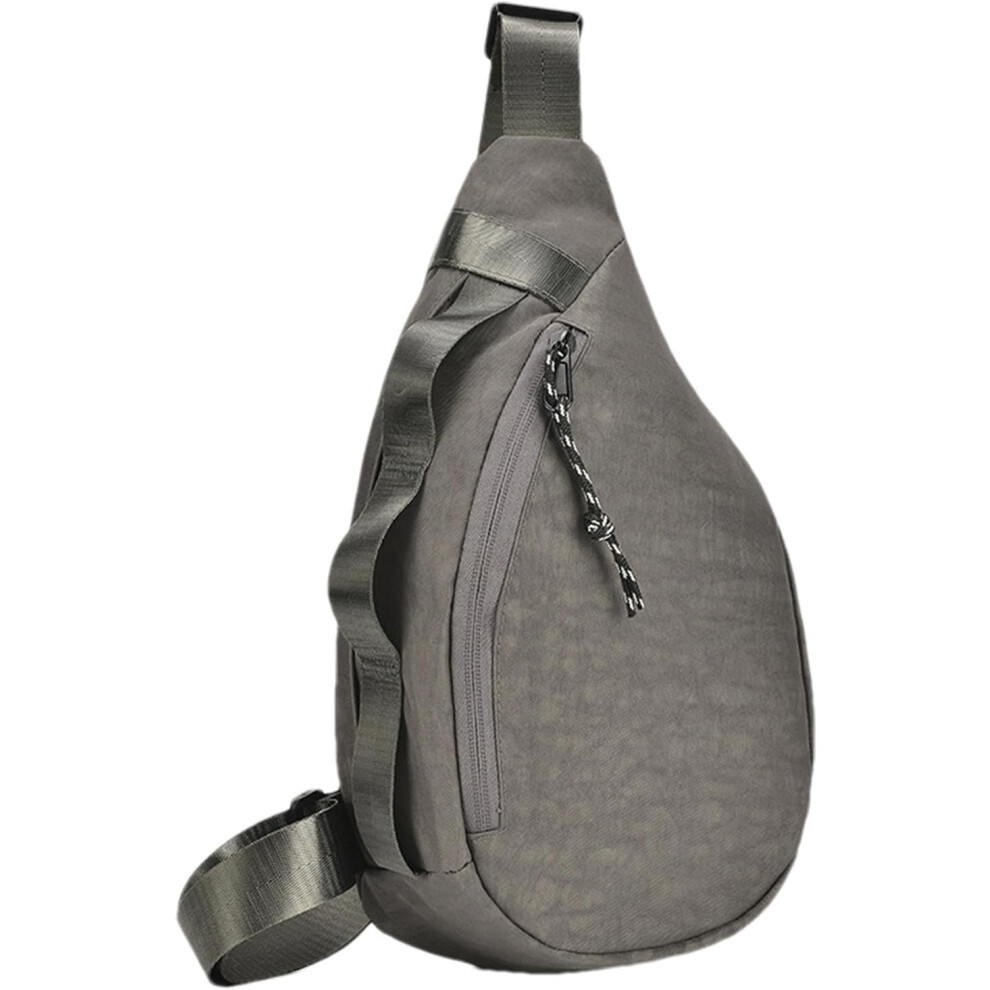 (Grey) Men Chest Bag | Large Capacity Man Purse with Adjustable Straps - Running Belt Bag Fashion Phone Holder for Commuting Traveling