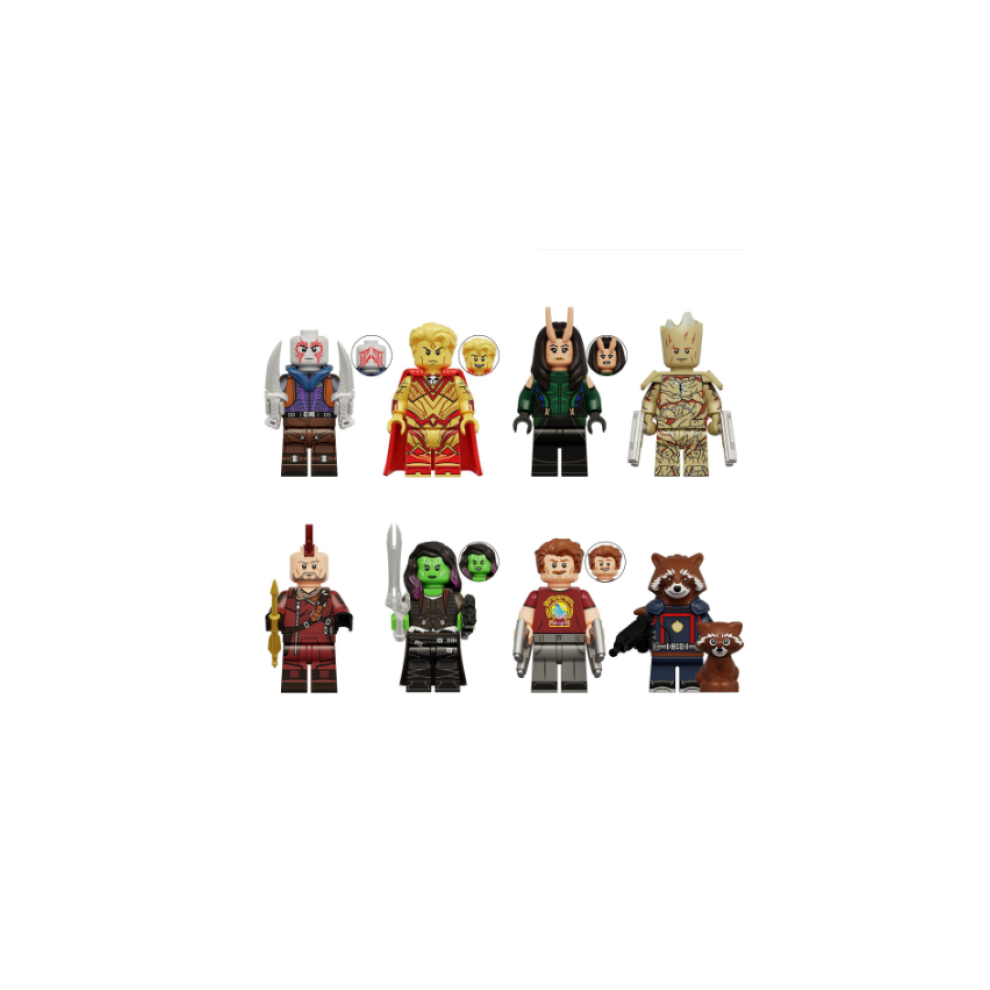 Bonxaif (8Pcs-A) 22Pcs Superhero Star Wars Minifigure Assembled Mini Building Block Action Figures Toy