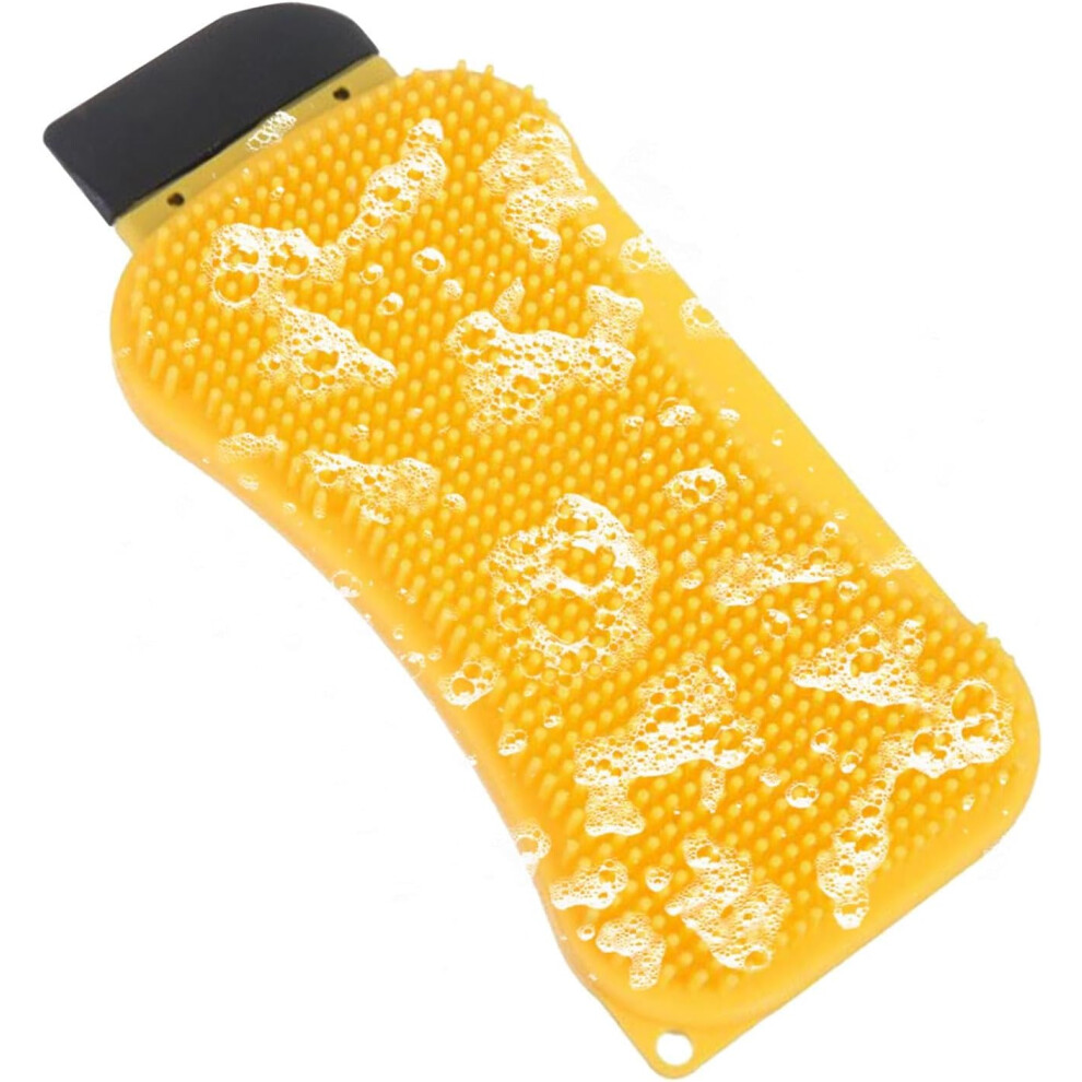 Silicone Dish Scrubber - Multi-Purpose Kitchen Scrubber | Scrub Brush, Kitchen Cleaning Tool, Sponge Scraper for Easy Cleaning & Dishwashing
