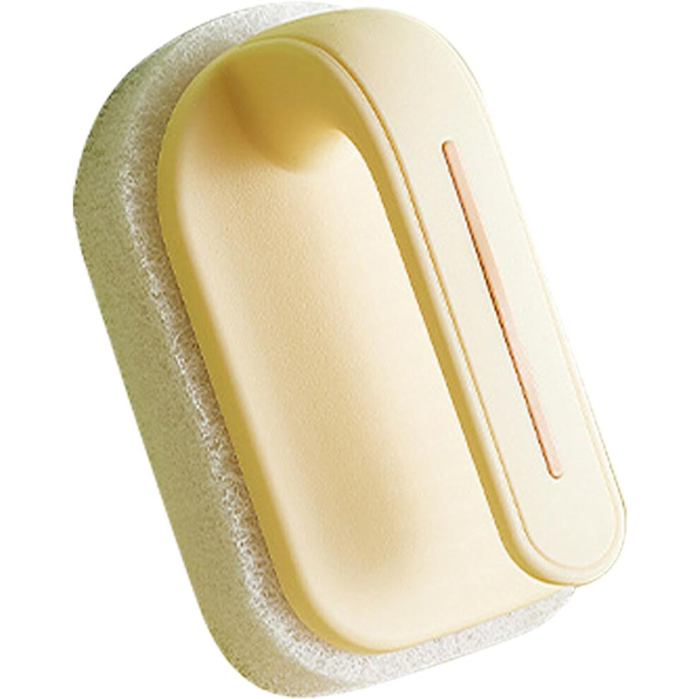 (Yellow) Brush Sponge Cleaner - Cleaning Brush Bathtub Cleaner Sponge for Bathroom Kitchen,Sturdy Pool Scrub Cleaning Brush Thick Washing Scrubber for Tiles