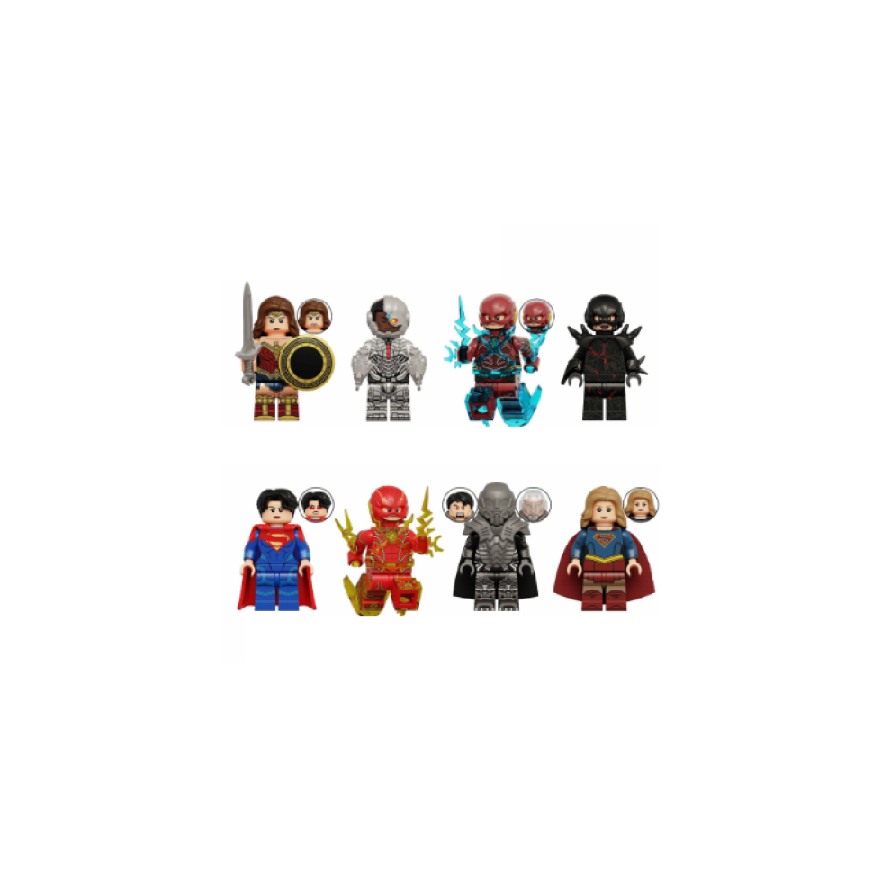 Bonxaif (8Pcs-B) 22Pcs Superhero Star Wars Minifigure Assembled Mini Building Block Action Figures Toy