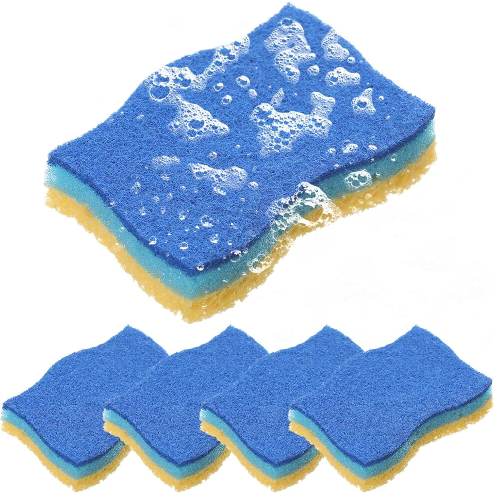 Kitchen Scrubber Sponges | Non-scratch Dishwashing Sponge - Scrub Pads Sponges, Double Sided Scrubbing Sponge for Hotel, Restaurant, Kitchen