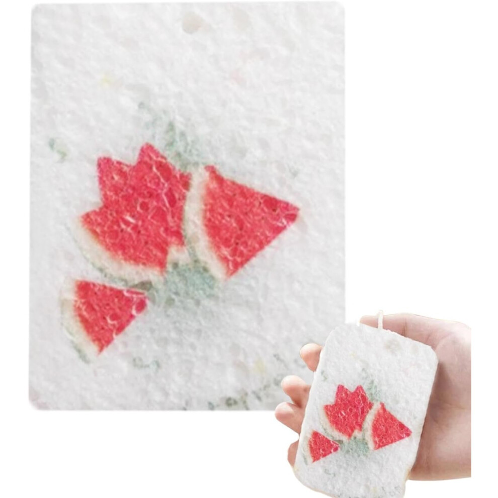Wood Pulp Sponges | Cartoon Multifunctional Kitchen Sponge Wipe | Compressed Wood Pulp Sponge Wipes, Dishwashing Sponge Block, Reusable Cleaning