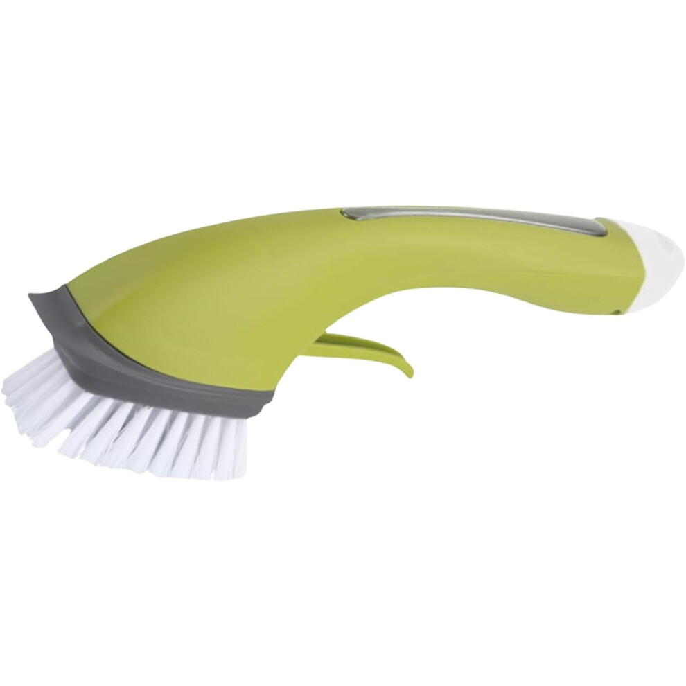 (Green) Kitchen Brushes for Dishes | Long Handle Soap Dispensing Automatic Cleaning Scrubber,Reused Add Detergent Dish Scruber Sink Cleaning Scrubber for