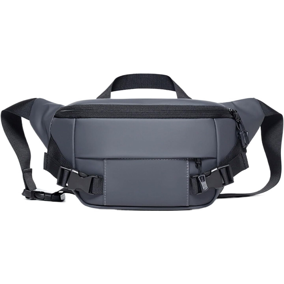 (Gray) Waist Pack | Waterproof Belt Bag Fashion Chest Pack,Cycling Belts Waterproof Running Waist Pouch For Runners Jogging Cycling Biking Hiking Gray