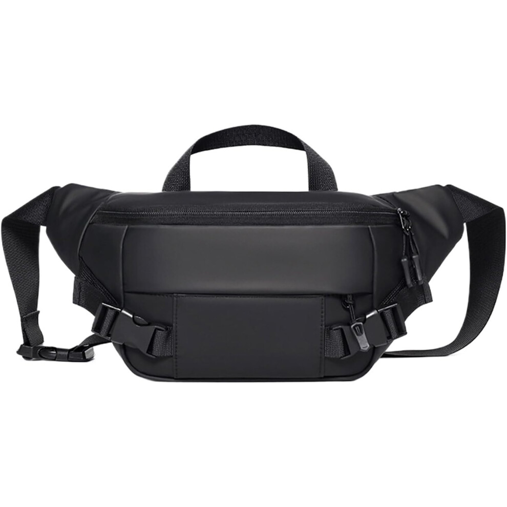 (Black) Waist Pack | Waterproof Belt Bag Fashion Chest Pack,Cycling Belts Waterproof Running Waist Pouch for Runners Jogging Cycling Biking Hiking