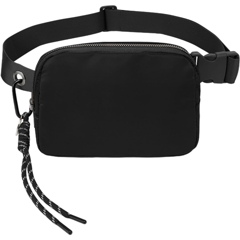 (Black) Fashion Waist Packs - Outdoor Shoulder Bag - Waterproof Fanny Pack with Adjustable Strap, Fashion Cell Phone Waist Pack Outdoor