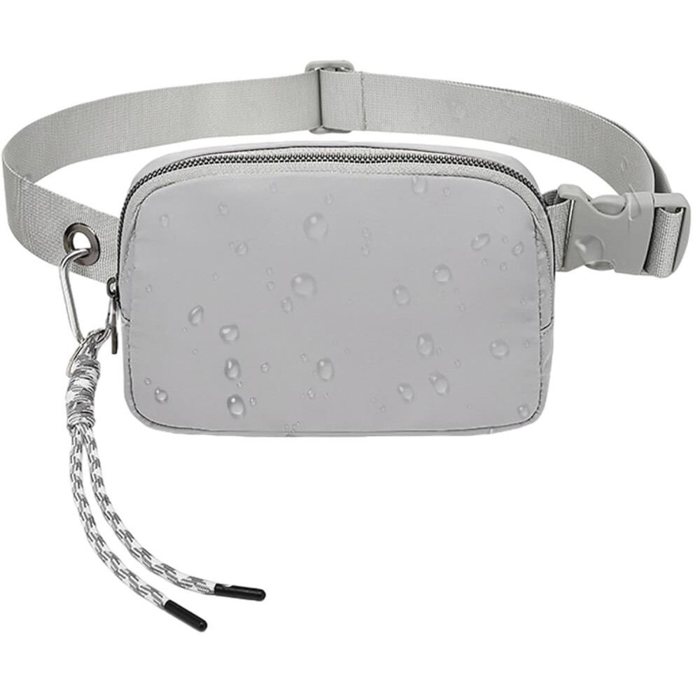 (Gray) Fashion Waist Packs - Outdoor Shoulder Bag - Waterproof Fanny Pack with Adjustable Strap, Fashion Cell Phone Waist Pack Outdoor