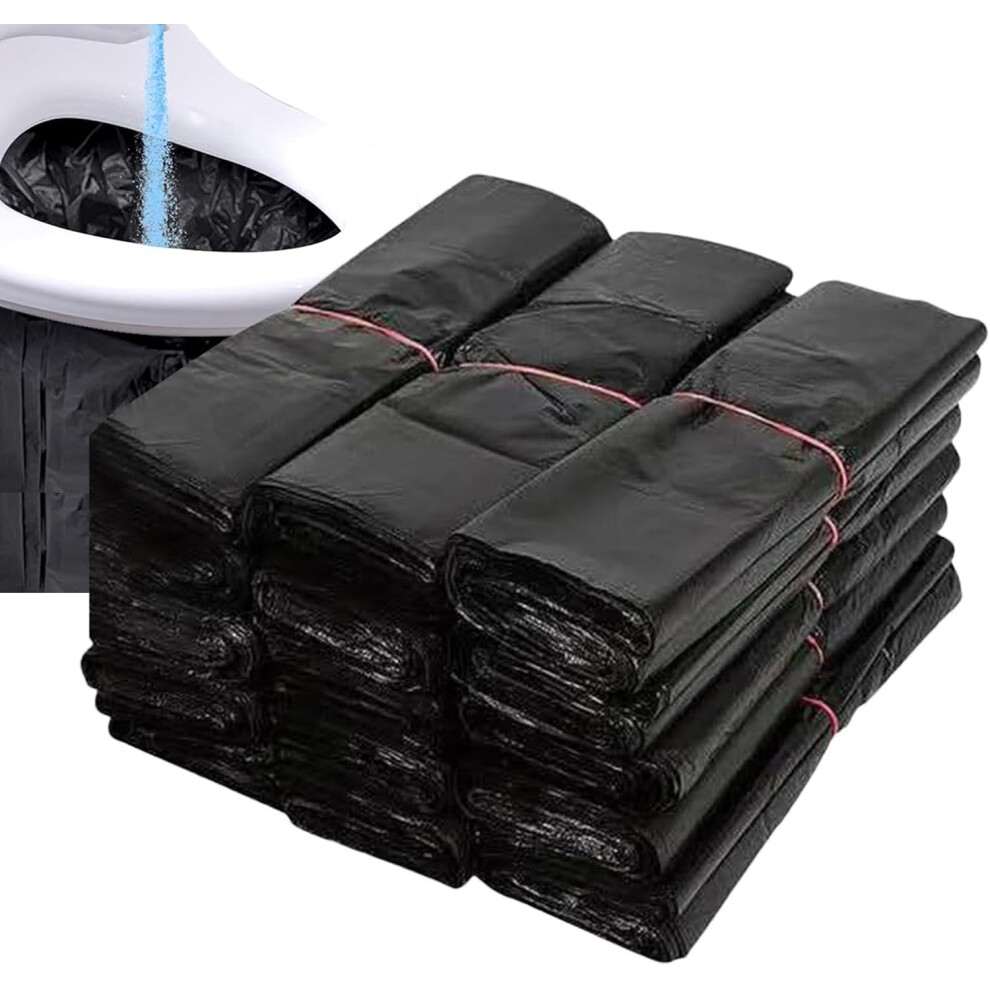 (E) Portable Toilet Bags | Camping Potty Bags Wastebasket Bin Liners,Garbage Bags Wastebasket Bin Liners, Camping Potty Bags Waste Bags 50x for Portab