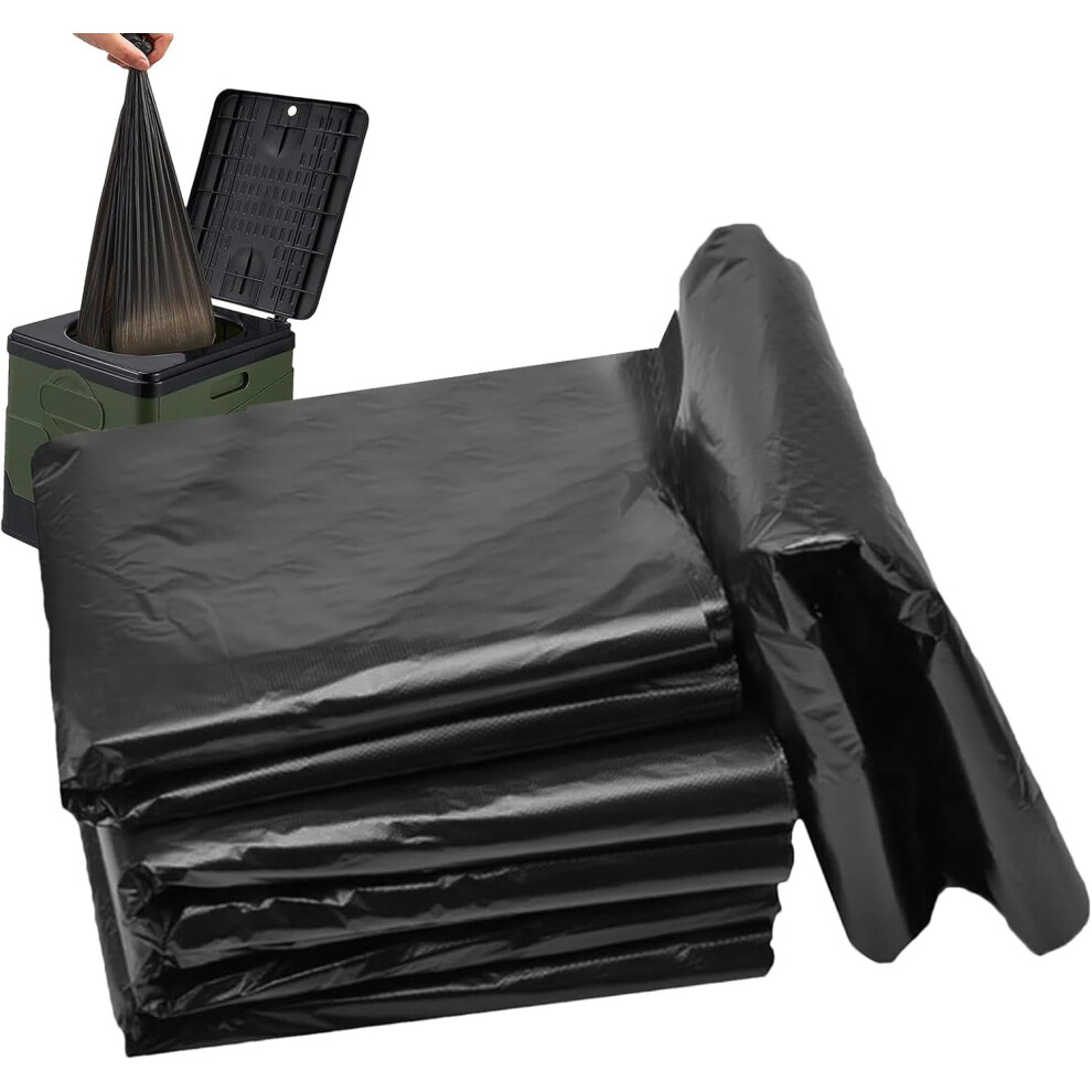 (A) Portable Toilet Bags | Camping Potty Bags Wastebasket Bin Liners,Garbage Bags Wastebasket Bin Liners, Camping Potty Bags Waste Bags 50x for Portab