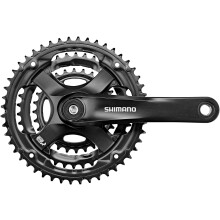 Bicycle Tretlager - SHIMANO - FC-TY501 - 6/7/8 Gänge - 48-38-28 Zähne - 175 mm - Schwarz - Monochrom - Kompatibel mit Kettenkasten