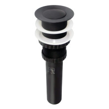 Kingston Brass EV8410MB Coronet Push Pop-Up Bathroom Sink Drain Without Overflow Matte Black 8.44 x 2.44 x 2.44