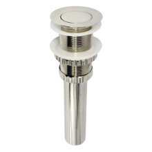 Kingston Brass EV8416 Coronet Push Pop-Up Bathroom Sink Drain Without Overflow Polished Nickel 8.44 x 2.44 x 2.44