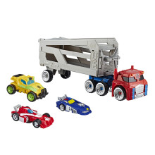 Transformers Playskool Heroes Rescue Bots Academy Road Rescue Team Trailer, confezione da 4 giocattoli convertibili (esclusiva Amazon)
