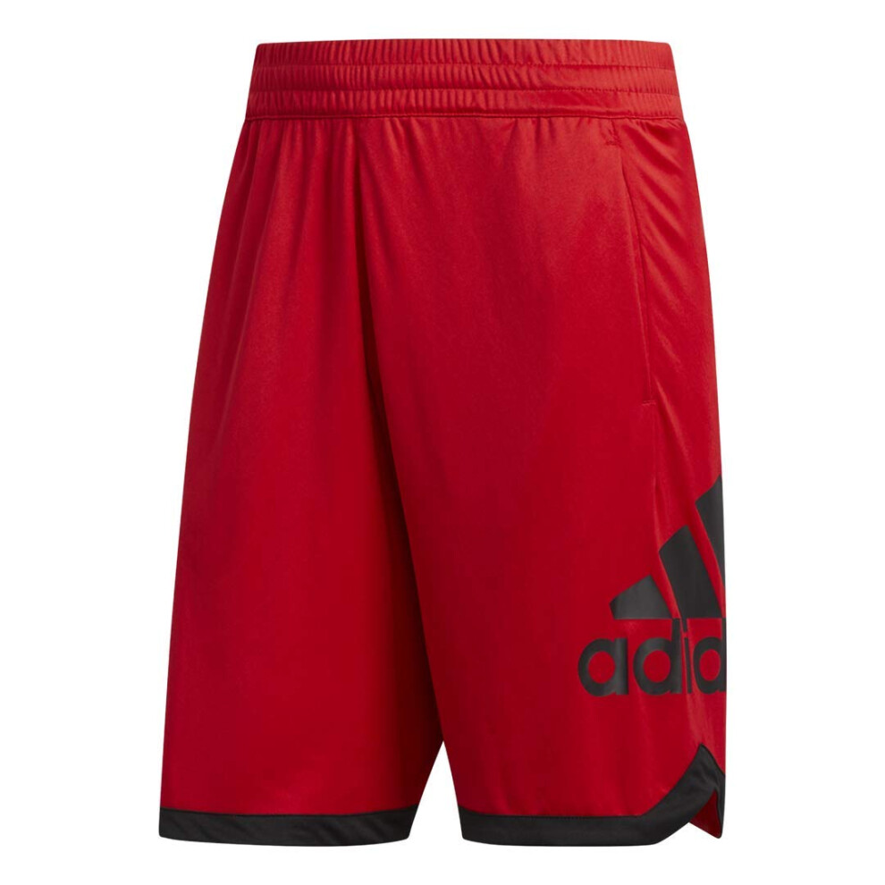 Adidas Men's Badge Of Sport Basketball Shorts Scarle S