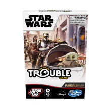 Hasbro Gaming Trouble   : Star Wars The Mandalorian Edition Jeu de soci   t    pour enfants     partir de 5   ans,     emporter (voyage)