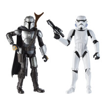 STAR WARS Galaxy of Adventures The Mandalorian 5-inch figuur 2-pakket met leuke blasteraccessoires speelgoed voor kinderen vanaf 4 jaar (exclusief Am