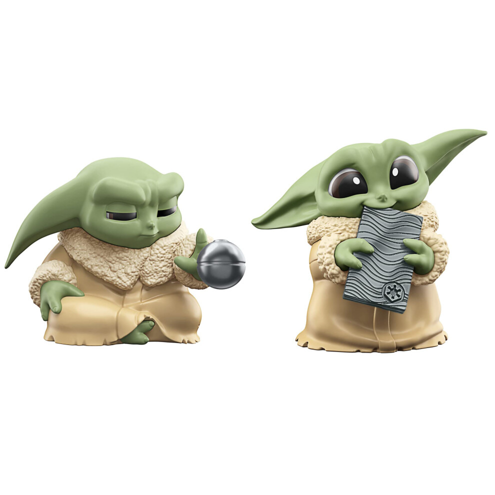 STAR WARS The Bounty Collection S  rie 5 Lot de 2 figurines Grogu    l'  chelle 2,25 pouces Force Focus Beskar Bite Toy pour enfants de 4 ans et plus