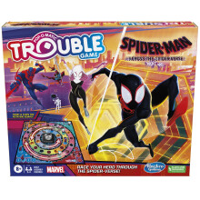Hasbro Gaming Trouble :    dition Spider-Verse pour les fans de Marvel     partir de 8 ans Jeu pour 2     4 joueurs avec plateau rotatif