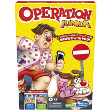 Hasbro Gaming Operation Junior Board Game | Operation Game for Yngre Kids | Alder 3 og op | 2 til 4 spillere | Førskolespil | Sjove spil til børn