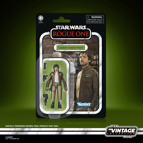 Star Wars Star Wars the Vintage Collection Capit   o Cassian Andor Rogue One: A Story 3,75 polegadas Figura de a      o colecion   vel 1