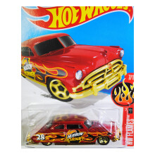 Hot Wheels, 2016 HW Flames, 52 Hudson Hornet [Červená] Die-Cast Auto #97/250