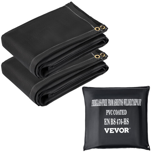 VEVOR VEVOR Couvertures Anti-Feu, 2 Pack Couvertures de Soudage, 8' x 10' Couverture de Suppression de Feu