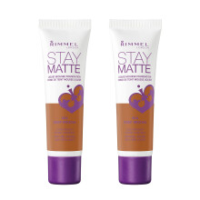 Rimmel, Stay Matte Foundation, Deep Mocha 2 Τεμάχια (Συσκευασία 1)
