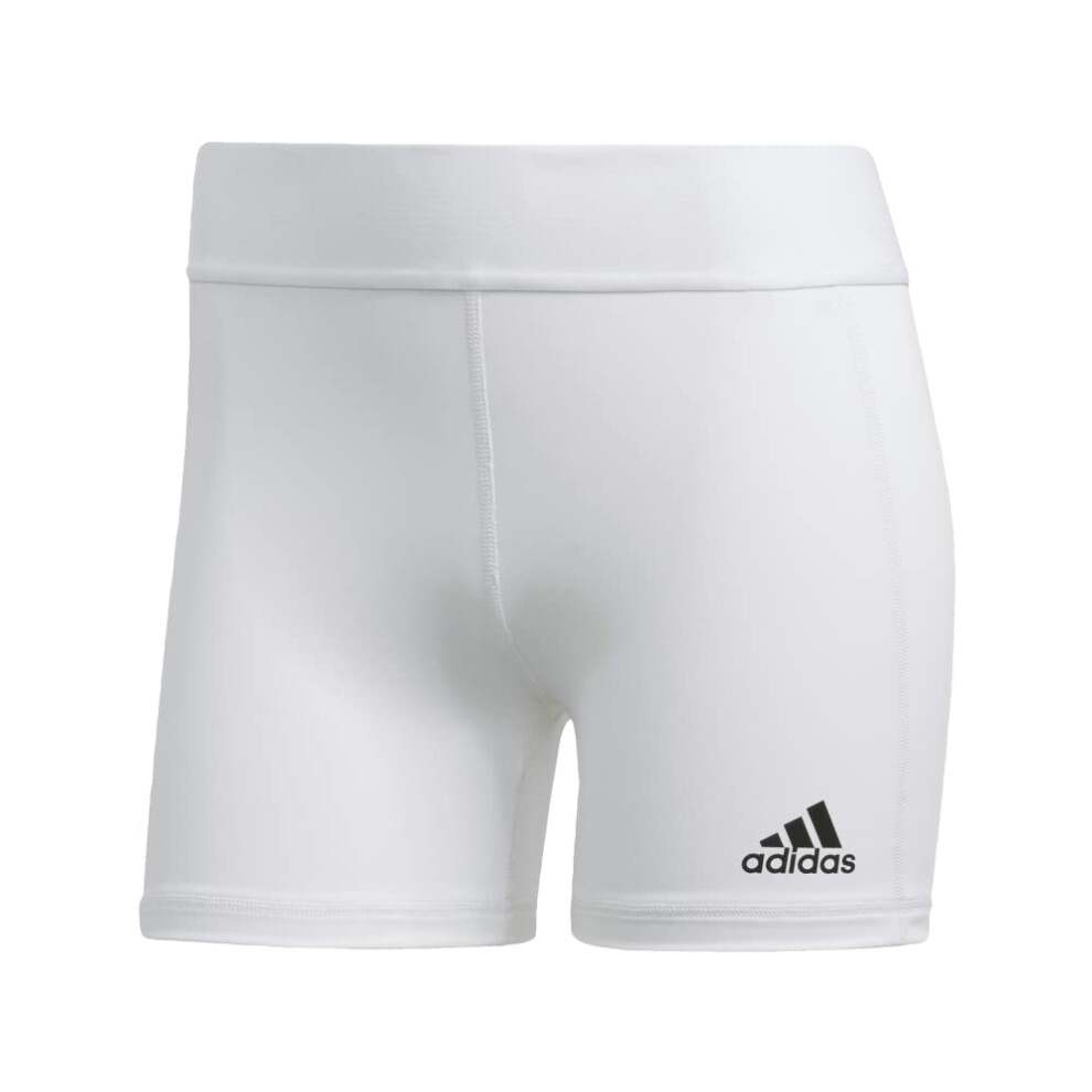 adidas Women's Alphaskin Volleyball 4-Inch Short Tights White/Black XL5