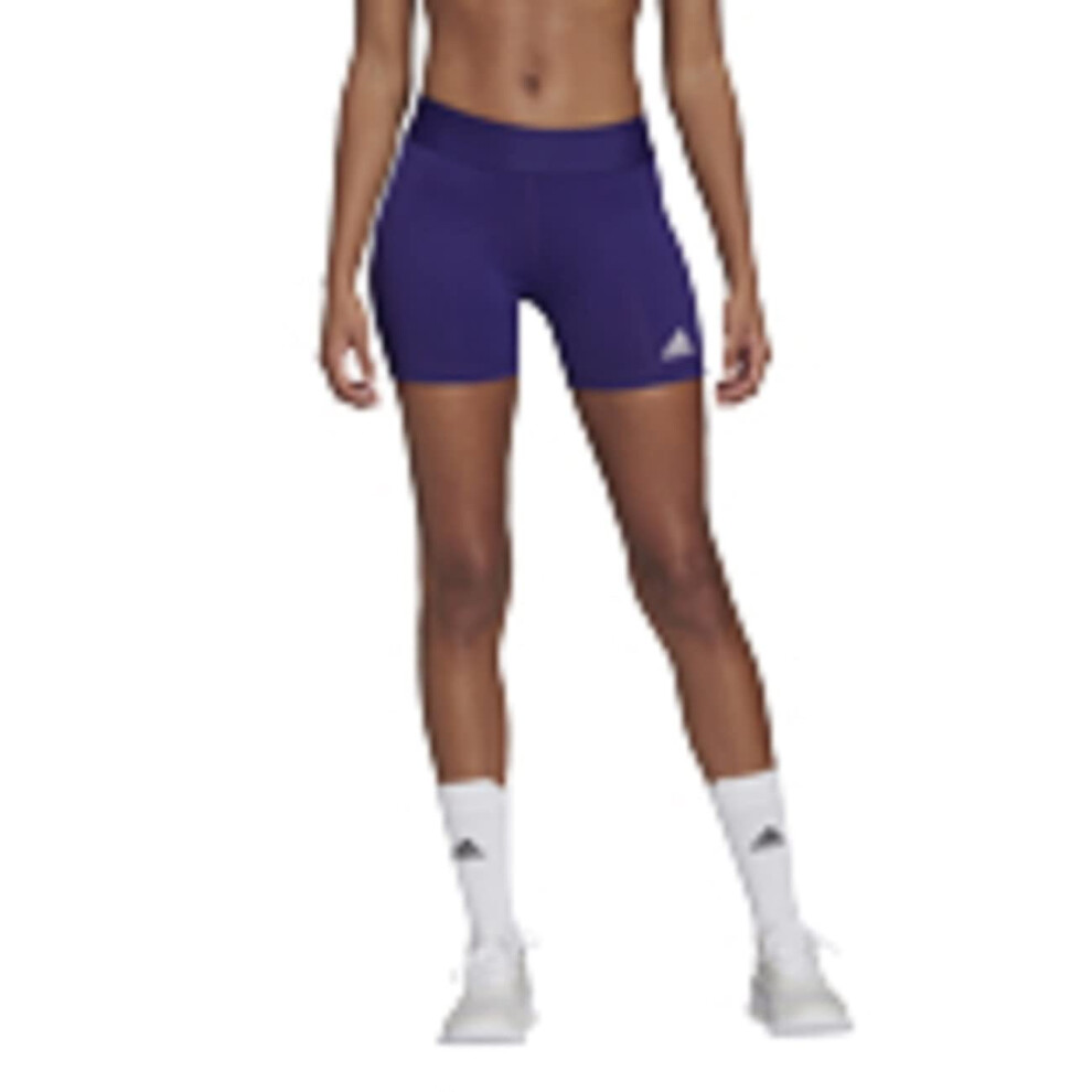 adidas womens Techfit Volleyball Shorts Tights  Team Colleg Purple/White  X-Large US