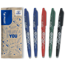 Pilot Frixion Erasable Rollerball 07mm Tip - 2 Blue1 Red1 green1 Black (Pack of 5)