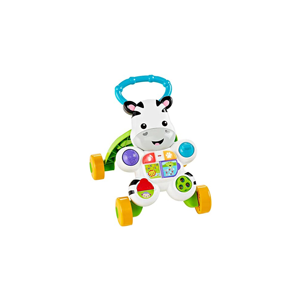 Fisher-Price Baby Learning Toy Learn With Me Zebra Walker With Music Lights And Fine Motor Activities For Ages 6+ Months