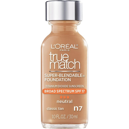 L’Oréal Paris Fondotinta Liquido L'Oreal Paris True Match Super-Blendable, Tan Classico N7, 30 ml