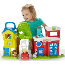 Fisher-Price Little People Gioco Salvataggio Animali con Luci Suoni Figure e Veicoli per Bambini 1+ Anni