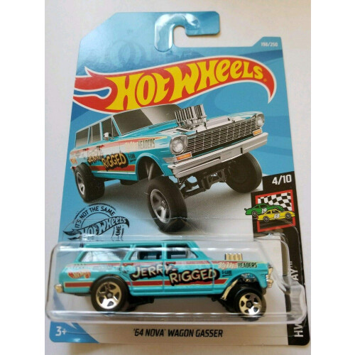 Hot Wheels Hot Wheels Race Day 4/10 '64 Nova Wagon Gasser 198/250 Blu
