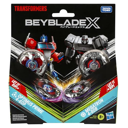 Hasbro Beyblade X Transformers Collab Optimus Prime 4-60P vs. Megatron 4-80B  Multipack 2