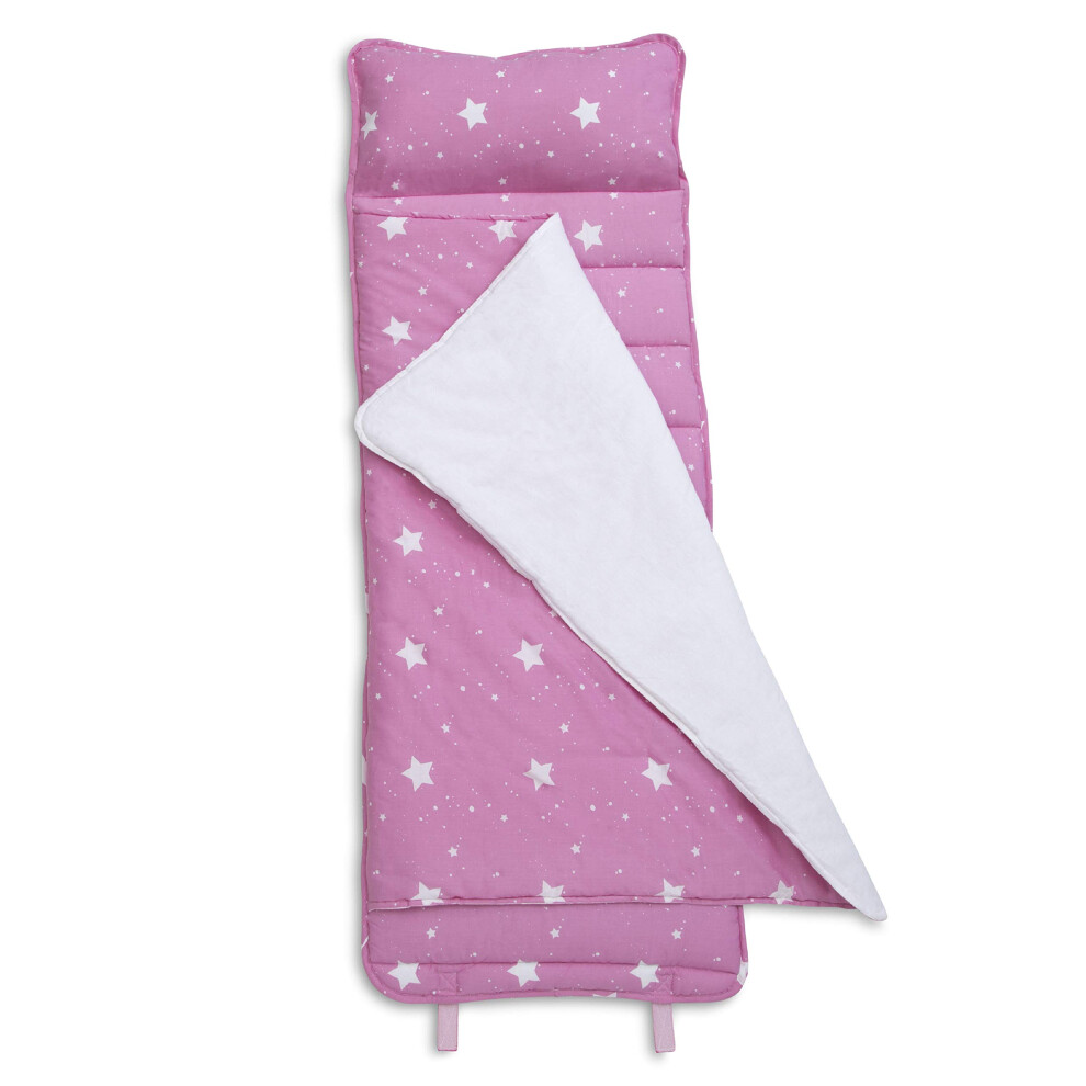 Nap Mat With Included Pillow And Blanket For Toddlers And Kids; Features Carry Handle With Strap Closure And Name Tag; Rollup Design Is Delta Children