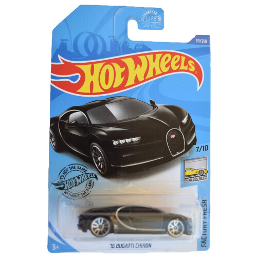 Hot Wheels Hot Wheels Fabrikneu 7/10 '16 Bugatti Chiron 89/250 Schwarz