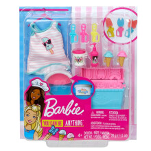 Barbie Kook- en Bakaccessoireset met IJscreme Themapieces, Inclusief Topje voor Pop