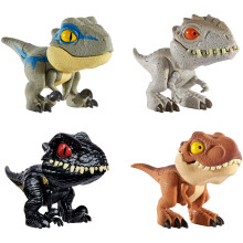 Juguetes de dinosaurios Snap Squad de Mattel Jurassic World, peque   as figuras de dinosaurios con mand   bulas que se abren con clip, coleccionables