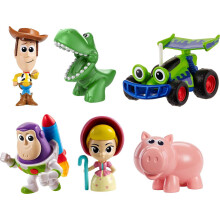 Disney Pixar Toy Story Mini 6-Pack: Figurky z Andyho truhly - Woody, Buzz, Rex, Bo Peep, Hamm & RC